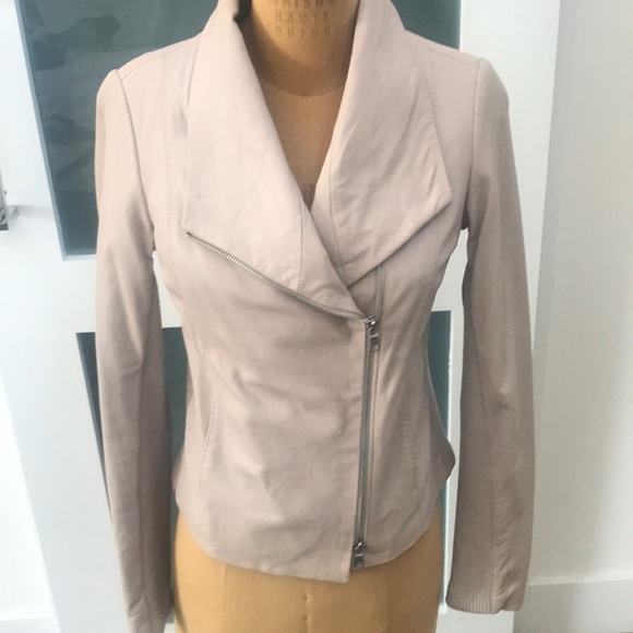 NWOT Vince Scuba Leather Jacket - soft pink color - Picture 2 of 10